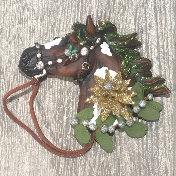 🎉HOST PICK!🎉Holiday Horses: “Wish” design. Decorated horse Christmas ornament - Picture 12 of 13
